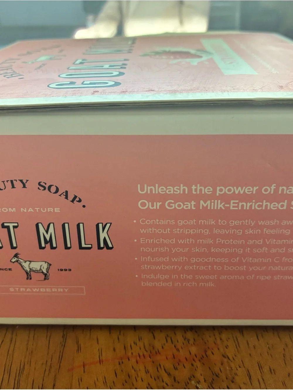 Goat Milk Strawberry Beauty Soap - Pink
